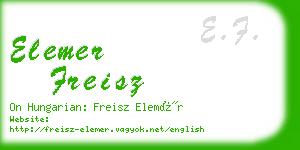 elemer freisz business card